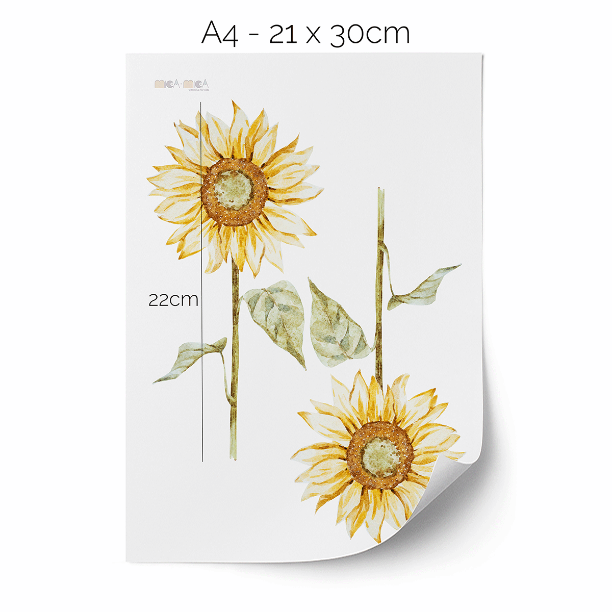 Ambiance Sonnenblumen Wandaufkleber – Selbstklebend, 110 X 40 Cm, Für Kinderzimmer & Wohnbereich