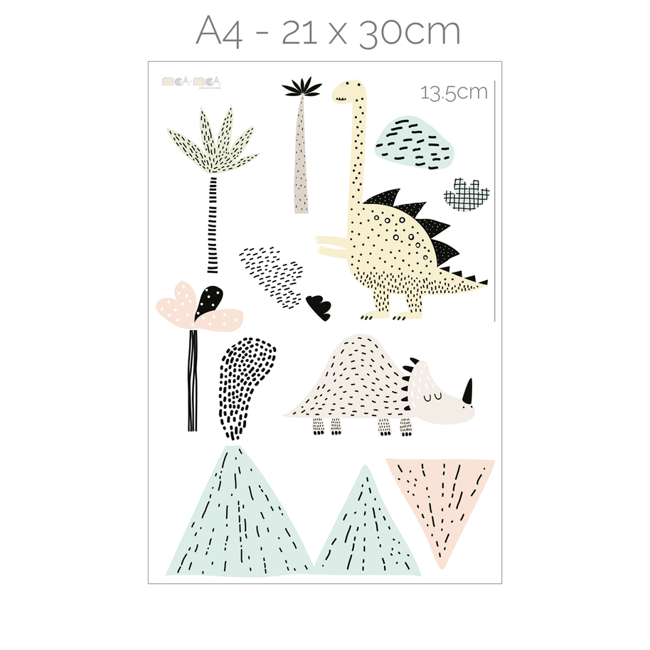 Dinosaur wall stickers -  Volcano island