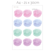 Wandtattoo Punkte - Aquarell-Punkte 
