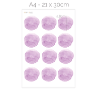 Dot wall stickers - Pastel purple watercolour dots