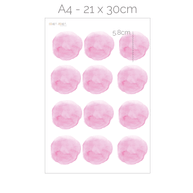 Dots wall stickers - Pastel pink watercolour dots