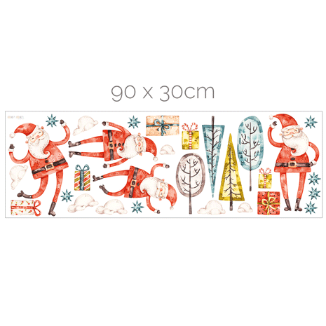 Weihnachtsfreude - Der Weihnachtsmann kommt in die Stadt - Wandtattoo