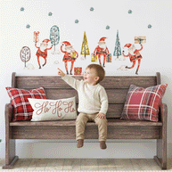 Christmas joy - 'Santa Claus is coming to town' wall stickers