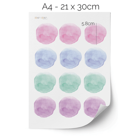 Wandtattoo Punkte - Aquarell-Punkte 