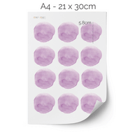 Wandtattoo Punkte - Aquarell-Punkte (Lila)