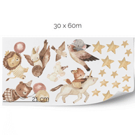 Animal wall stickers - Magical animals with stars