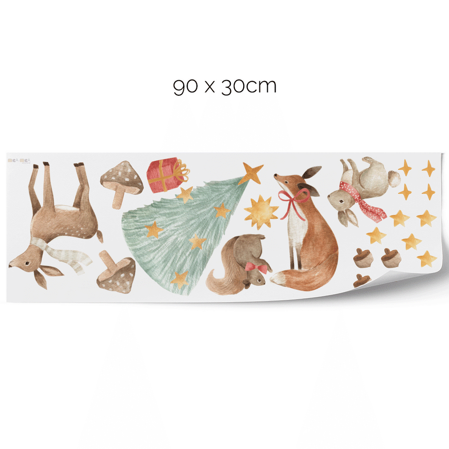 Christmas joy - Winter woodland animals wall stickers