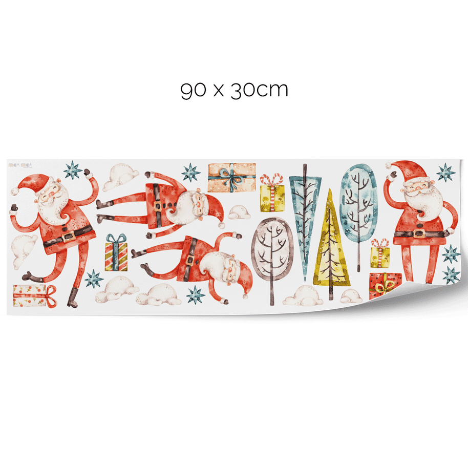 Christmas joy - 'Santa Claus is coming to town' wall stickers