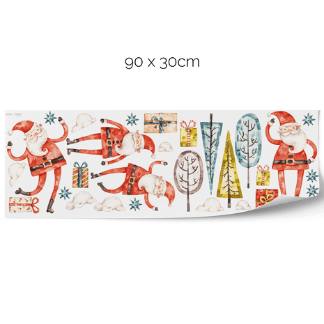 Christmas joy - 'Santa Claus is coming to town' wall stickers