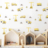 Construction wall stickers - Diggers, cranes & dumper trucks