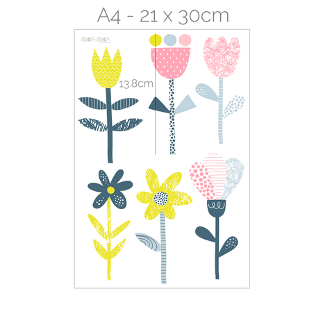 Wandtattoo Blumen - Flower Power
