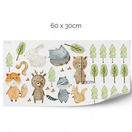 Wandtattoo Waldtiere - Kleine Waldtiere