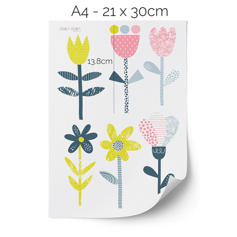 Wandtattoo Blumen - Flower Power