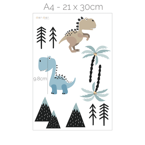 Wandtattoo Dinosaurier - Fröhliche Dinos
