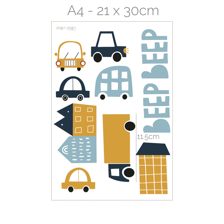 Car wall stickers - BEEP
