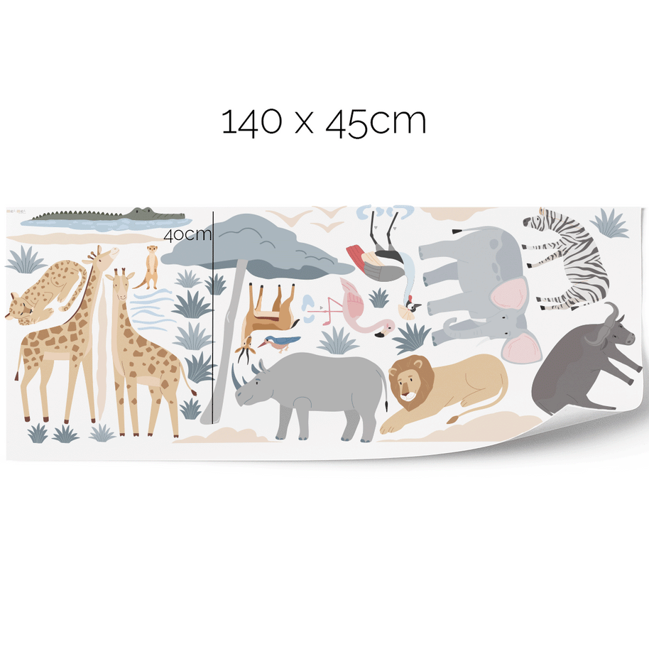 Wandtattoo Dschungel - Savannen Tiere