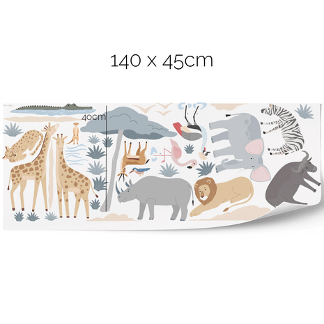 Wandtattoo Dschungel - Savannen Tiere