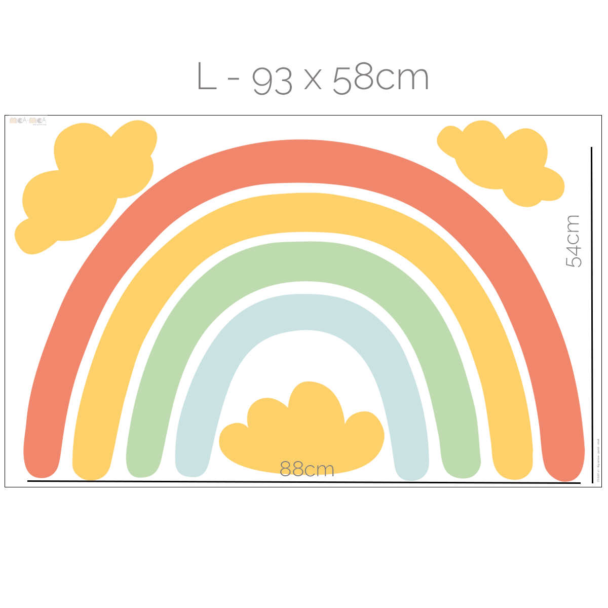 Rainbow wall sticker (Colourful)