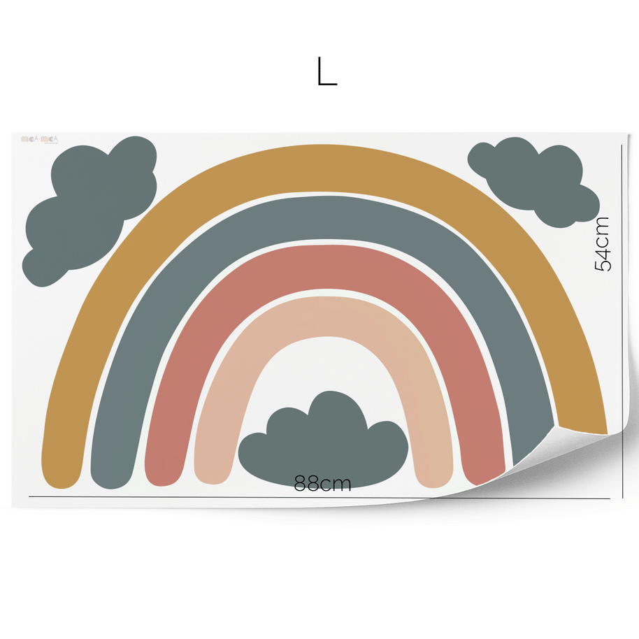 Wandtattoo Regenbogen (Senf)