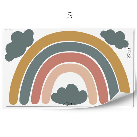 Wandtattoo Regenbogen (Senf)