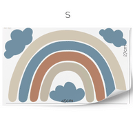 Wandtattoo Regenbogen (Sanftes Blau)