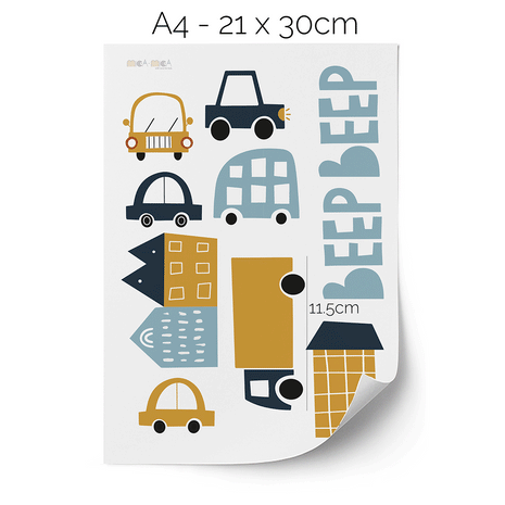 Wandtattoo Autos - BEEP