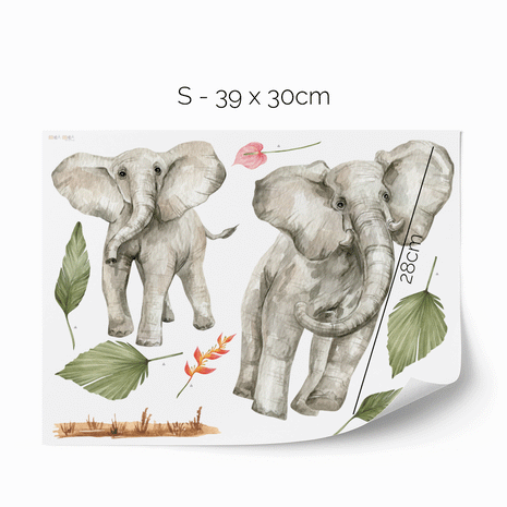 Jungle wall stickers - Tropical safari - elephants