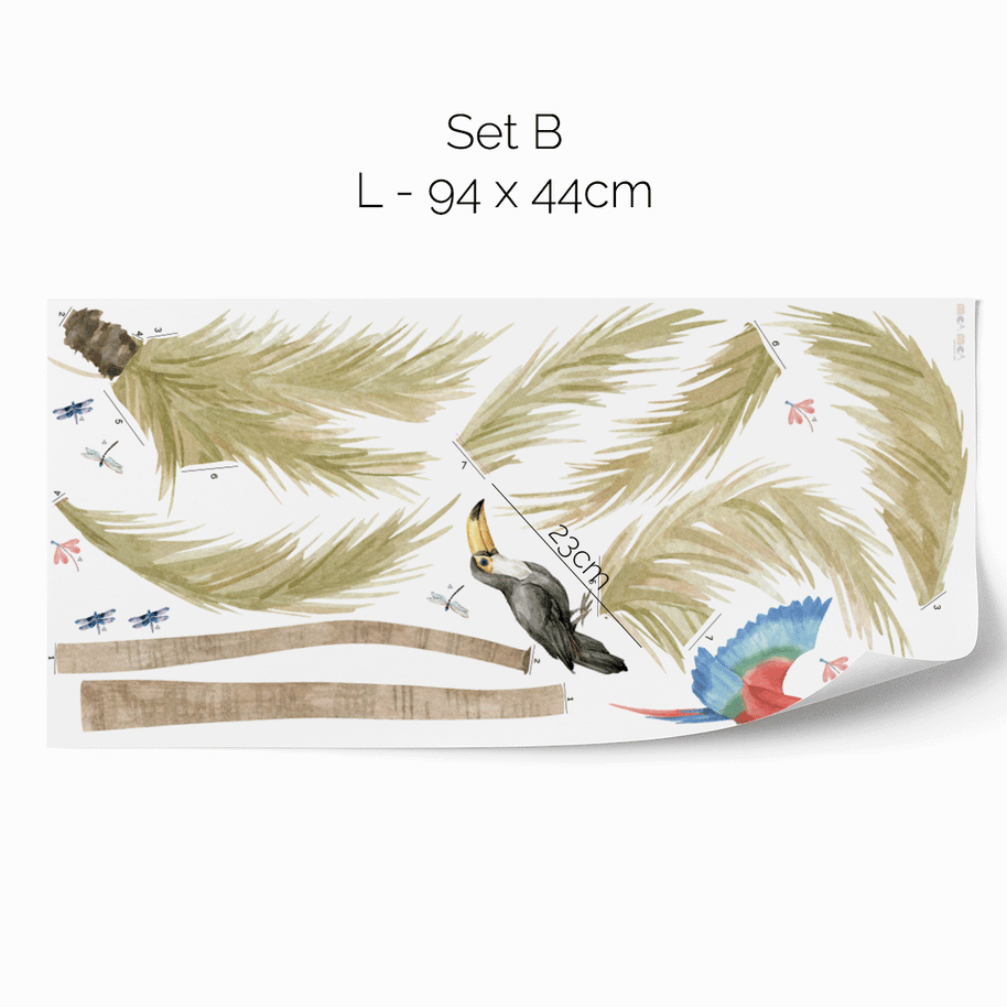 Jungle wall stickers - Tropical safari - palm trees