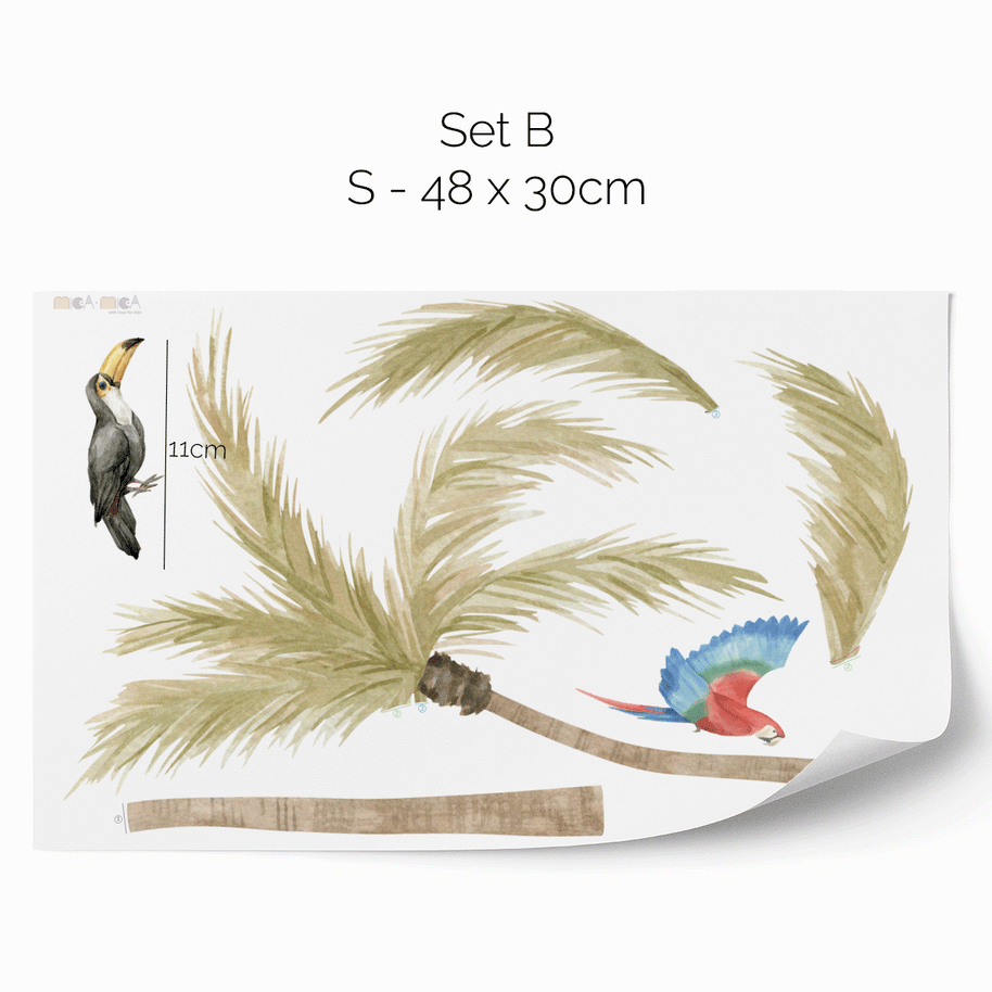 Jungle wall stickers - Tropical safari - palm trees
