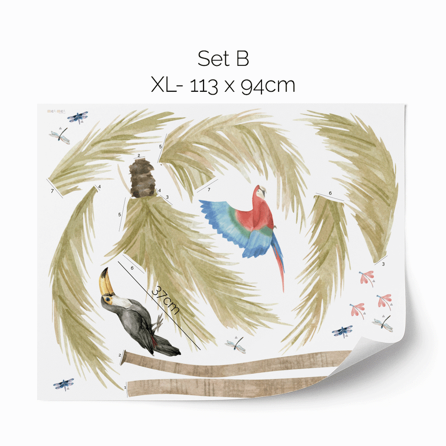Jungle wall stickers - Tropical safari - palm trees