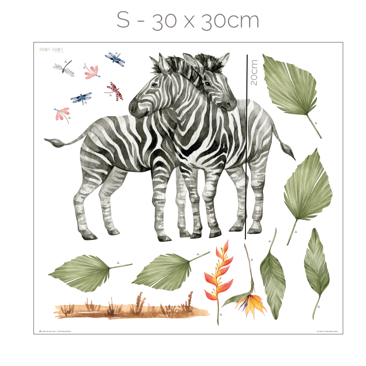Jungle wall stickers - Tropical safari - zebras