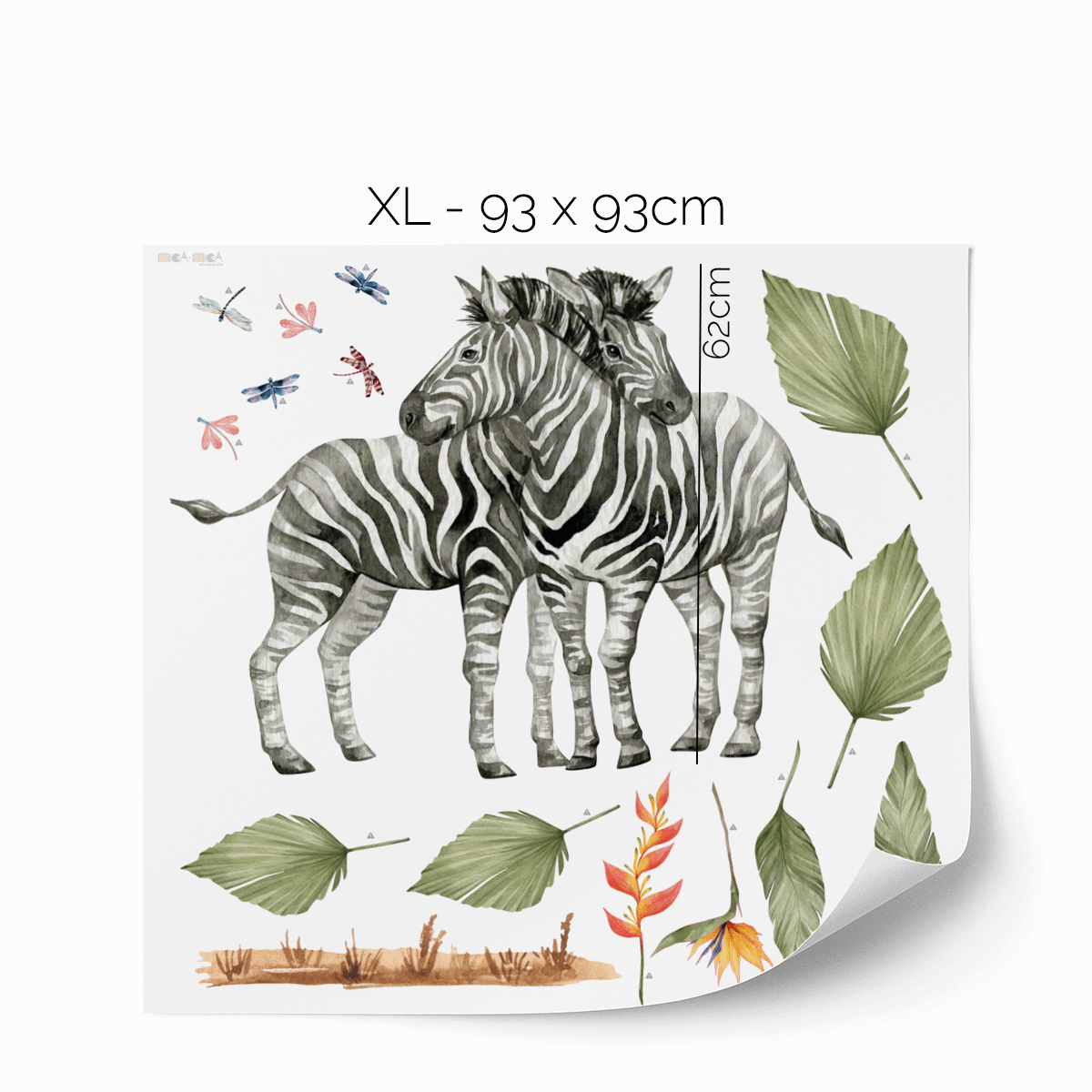 Wandtattoo Dschungel - Tropische Safari - Zebras