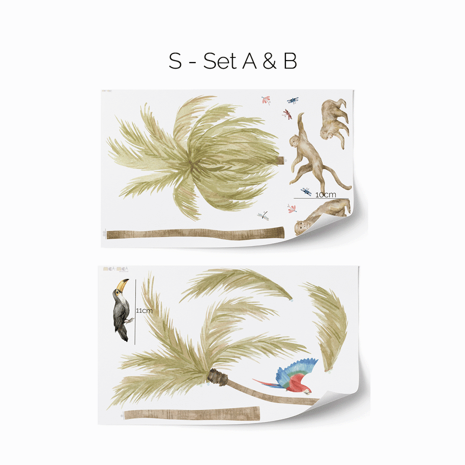Jungle wall stickers - Tropical safari - palm trees