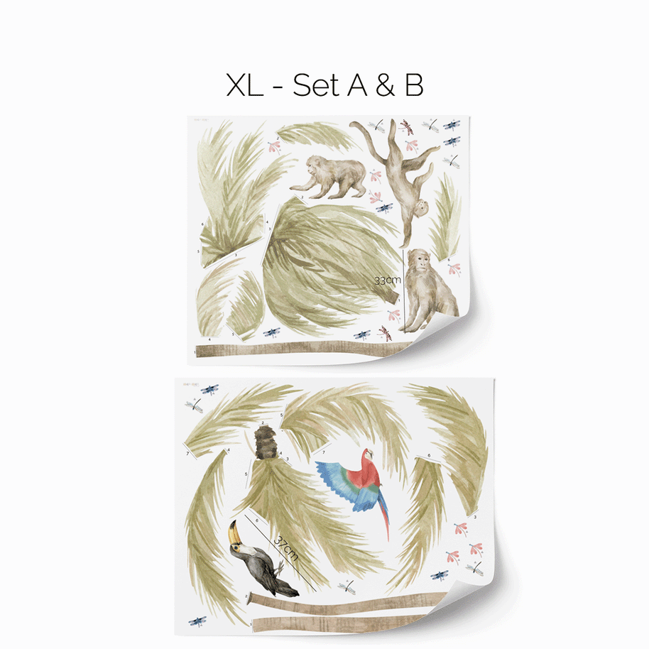 Jungle wall stickers - Tropical safari - palm trees