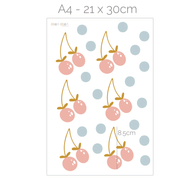 Summer cherries wall stickers