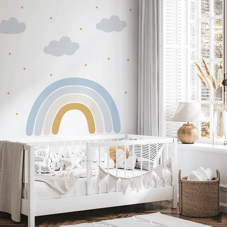Rainbow wall sticker (Blue Mustard)