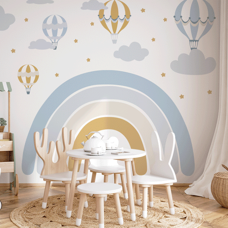 Rainbow wall sticker (Blue Mustard)