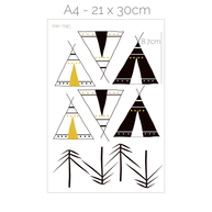 Wigwam wall stickers