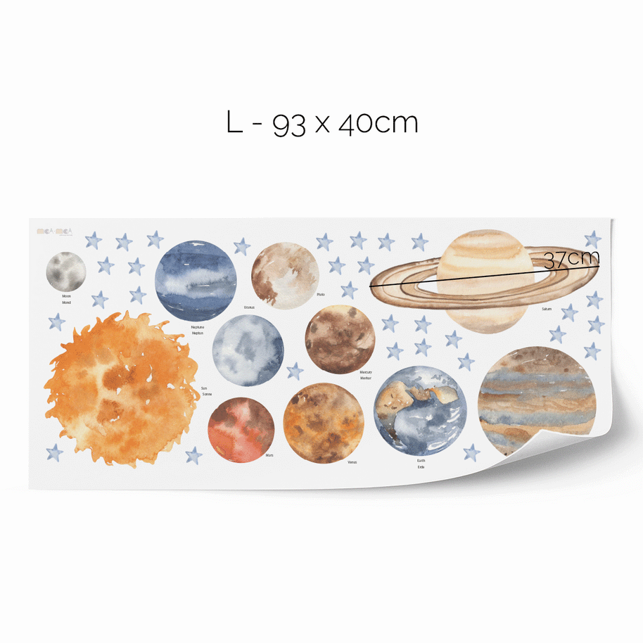 Space wall sticker - Space adventure - Solar system with planets