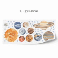Space wall sticker - Space adventure - Solar system with planets