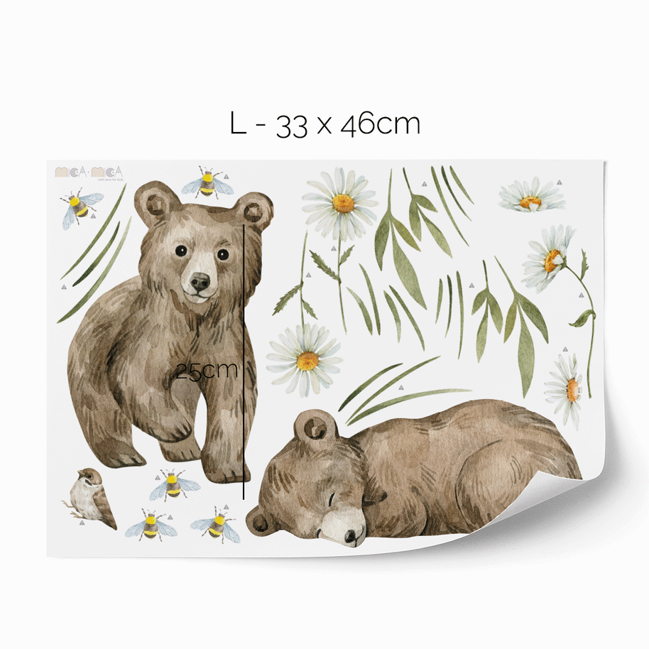 Woodland wall stickers - Magical forest - bears