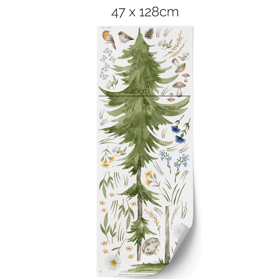 Wandtattoo Waldtiere - Magischer Wald - Bäume und Waldtiere