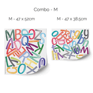ABC alphabet wall stickers - Upper- & lowercase