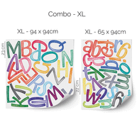 ABC alphabet wall stickers - Upper- & lowercase