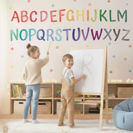ABC alphabet wall stickers - Upper- & lowercase