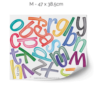 ABC alphabet wall stickers - Upper- & lowercase
