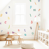ABC alphabet wall stickers - Upper- & lowercase