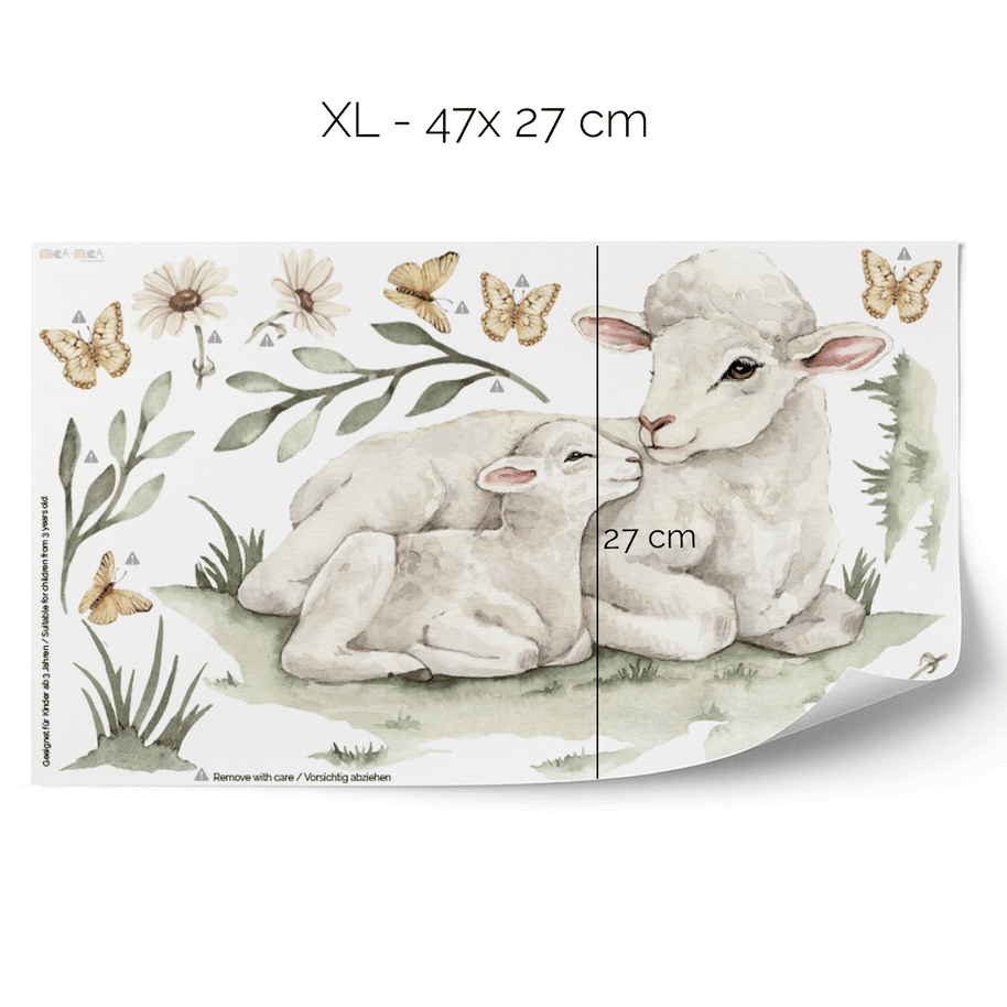 Wandtattoo Landtiere - Magischer Bauernhof - Schafe