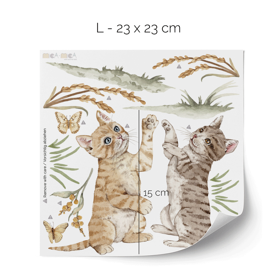 Wandtattoo Landtiere - Magischer Bauernhof - Kätzchen