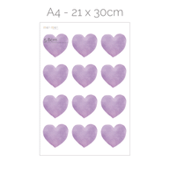 Wandtattoo Herzen - Lila Aquarell-Herzen